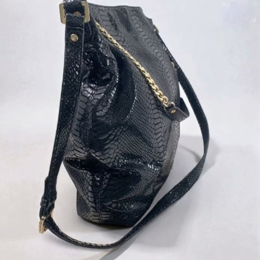 $398 Michael Kors Snakeskin Python Patent Leather… - image 5